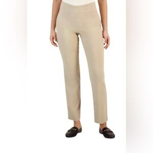 Charter Club beige ankle Pants size 4P petite Cambridge Slim Leg stretch NWT